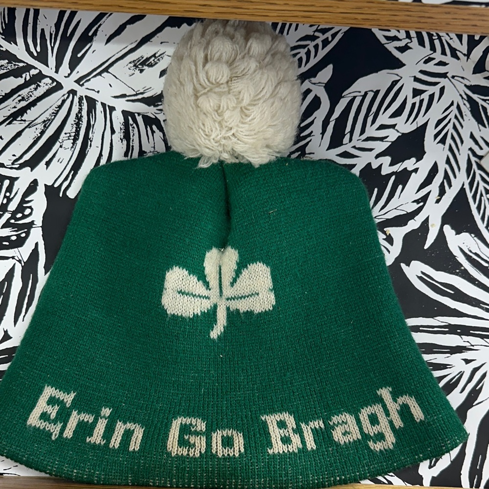 Green Erin Go Bragh Pom-Pom Hat